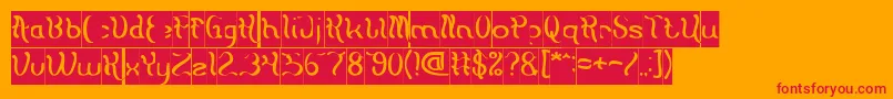 Flattered Inverse Font – Red Fonts on Orange Background
