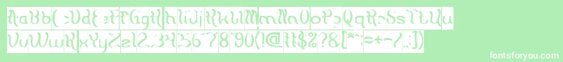 Flattered Inverse Font – White Fonts on Green Background