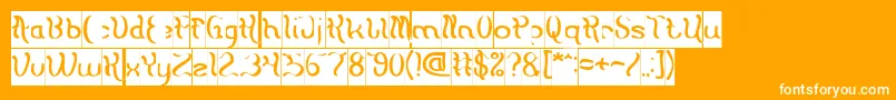Flattered Inverse Font – White Fonts on Orange Background