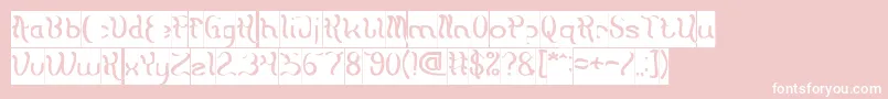 Flattered Inverse Font – White Fonts on Pink Background