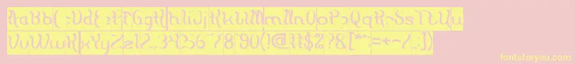 Police Flattered Inverse – polices jaunes sur fond rose