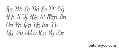 フォントFlattered Italic