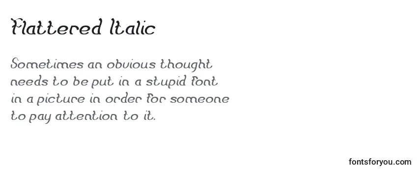 Flattered Italic-fontti