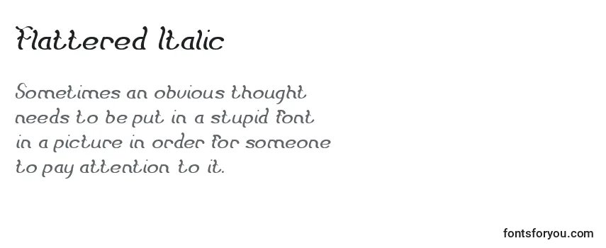 フォントFlattered Italic