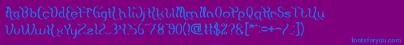 Flattered Font – Blue Fonts on Purple Background
