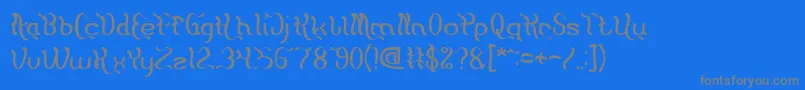 Flattered Font – Gray Fonts on Blue Background