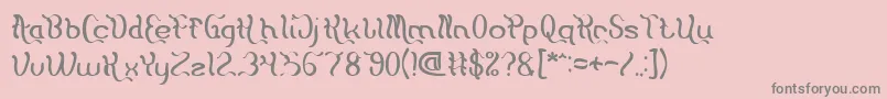 Flattered Font – Gray Fonts on Pink Background