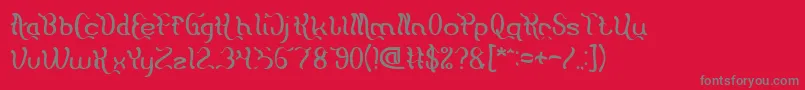 Flattered Font – Gray Fonts on Red Background