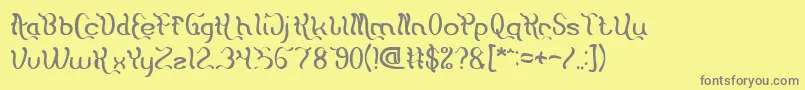 Flattered Font – Gray Fonts on Yellow Background