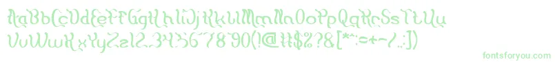 Flattered Font – Green Fonts on White Background