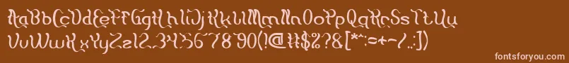 Flattered Font – Pink Fonts on Brown Background