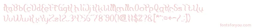 Flattered Font – Pink Fonts on White Background