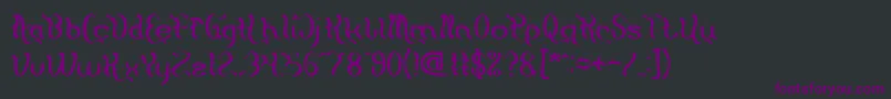 Flattered Font – Purple Fonts on Black Background
