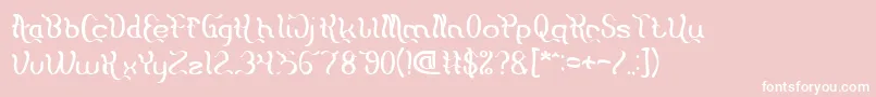 Flattered Font – White Fonts on Pink Background