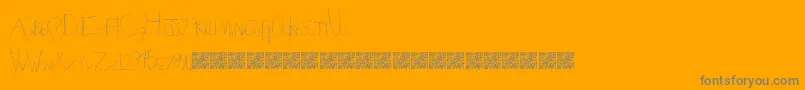 FlavoredCrayons Font – Gray Fonts on Orange Background