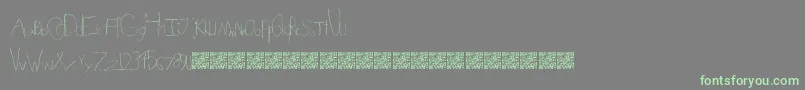 FlavoredCrayons Font – Green Fonts on Gray Background