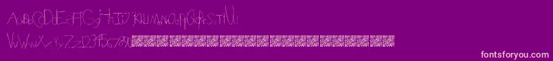 FlavoredCrayons Font – Pink Fonts on Purple Background