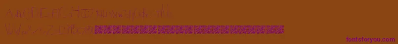FlavoredCrayons Font – Purple Fonts on Brown Background
