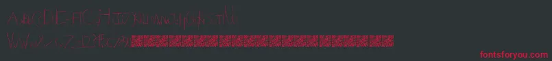FlavoredCrayons Font – Red Fonts on Black Background