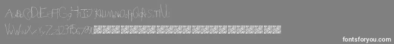 FlavoredCrayons Font – White Fonts on Gray Background