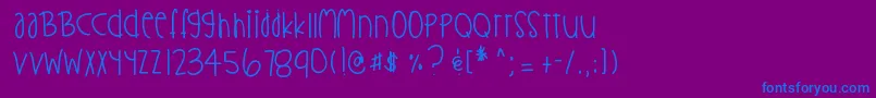 Flawless Font – Blue Fonts on Purple Background