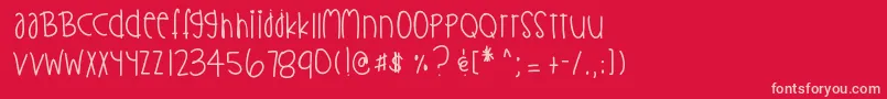 Flawless Font – Pink Fonts on Red Background