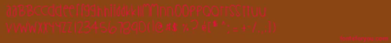 Flawless Font – Red Fonts on Brown Background