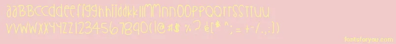 Flawless Font – Yellow Fonts on Pink Background
