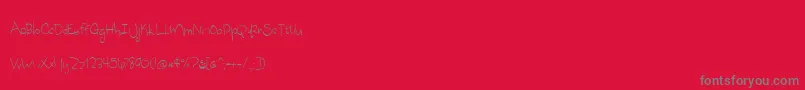 BmdAppleCiderDaydreams Font – Gray Fonts on Red Background