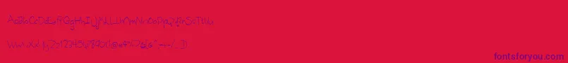 BmdAppleCiderDaydreams Font – Purple Fonts on Red Background