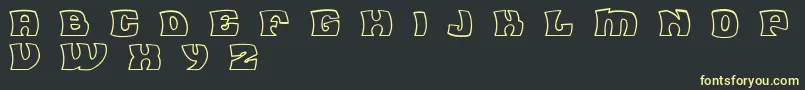 Flea Market   Outline   BC Font – Yellow Fonts on Black Background