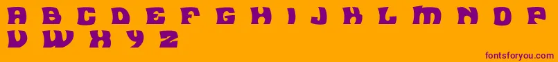 Flea Market   Plain   BC Font – Purple Fonts on Orange Background