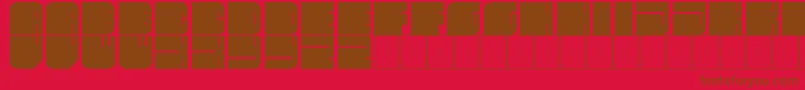 fleshy pad Font – Brown Fonts on Red Background