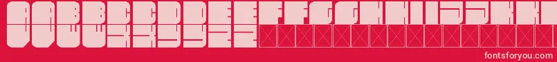 fleshy pad Font – Pink Fonts on Red Background