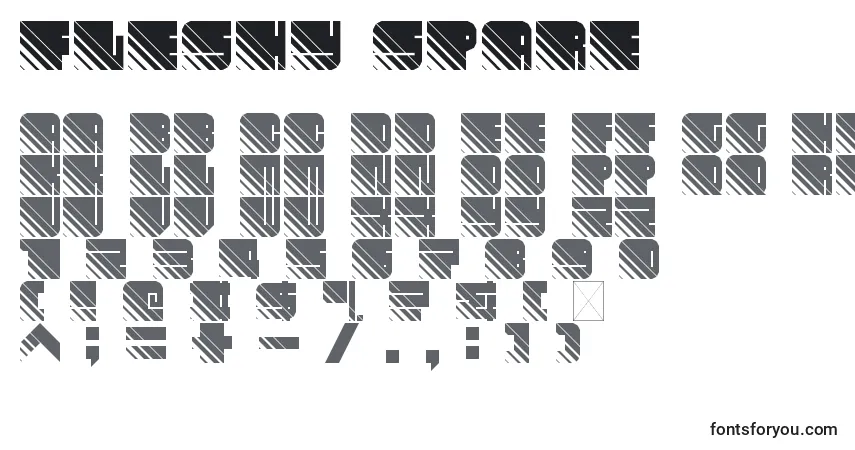 Шрифт Fleshy spare – алфавит, цифры, специальные символы