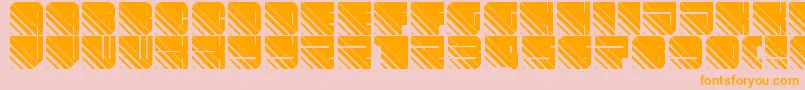 fleshy spare Font – Orange Fonts on Pink Background