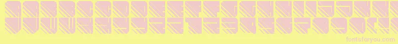 fleshy spare Font – Pink Fonts on Yellow Background