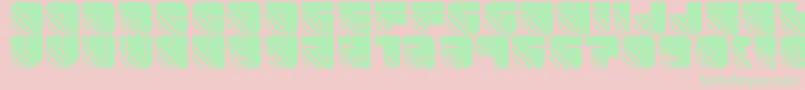 fleshy stripes Font – Green Fonts on Pink Background