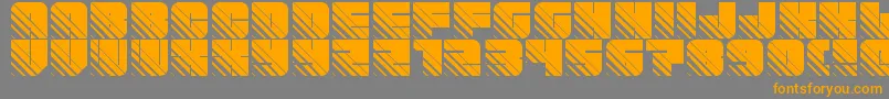 fleshy stripes Font – Orange Fonts on Gray Background