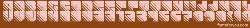 fleshy stripes Font – Pink Fonts on Brown Background
