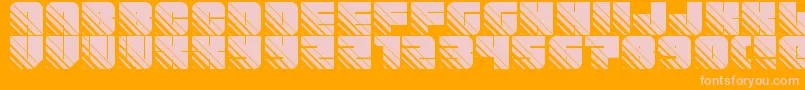 fleshy stripes Font – Pink Fonts on Orange Background
