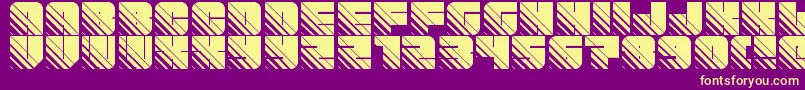 fleshy stripes Font – Yellow Fonts on Purple Background