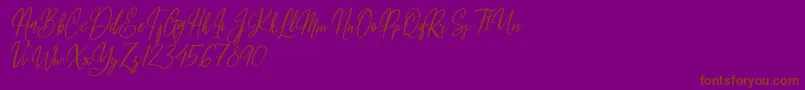 Fleur Bleue Font – Brown Fonts on Purple Background