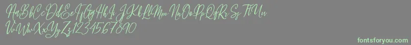 Fleur Bleue Font – Green Fonts on Gray Background