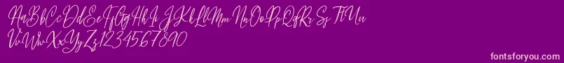 Fleur Bleue Font – Pink Fonts on Purple Background