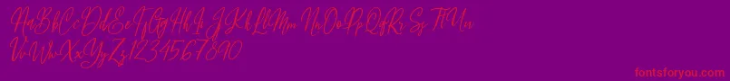 Fleur Bleue Font – Red Fonts on Purple Background