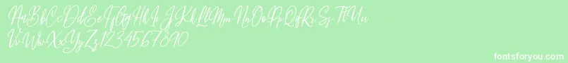 Fleur Bleue Font – White Fonts on Green Background