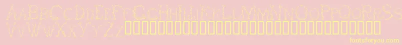 More about Fleurs de Liane Font Fleurs de Liane Font – Yellow Fonts on Pink Background