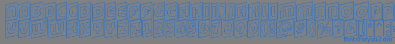 BighaustitulcmupotlRegular Font – Blue Fonts on Gray Background