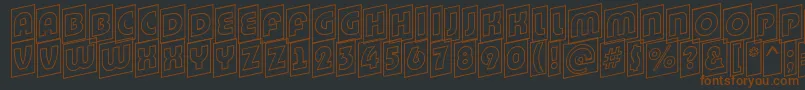 BighaustitulcmupotlRegular Font – Brown Fonts on Black Background